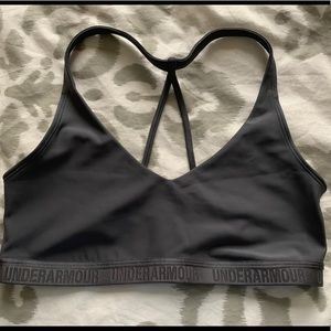 gray under armour sports bra